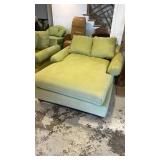 Lime Green Chaise Lounges with Throw Pillows - Set of 2