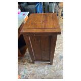 Wooden End Table With Drawers