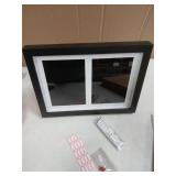 Shadow Box Metals Display Case Wooden 12.9in x 9.5in Military Display Case with 5 x 7in Photo Frame Black (Edge Scratched)