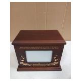 Cremation Urns for Human Ashes, Wooden Urn for Ashes Adult Male Female, Wooden Picture Frame Urns Box and Casket, Funeral Memorial Urns Box, Men Women Child, Holds 255 lbs (Walnut) (Scratch On Top) - 