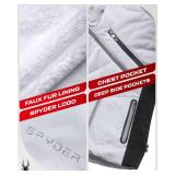 Spyder Womens Ski Jacket - Faux Fur Lined Insulated 3 in 1 Puffer Jacket - Reversible Quilted Winter Coats for Women, Size Small, White - Retail: $99