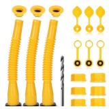 3 Pack Gas Can Spout Replacement, Upgraded Gas Cans Nozzle Replacement with Flexible Nozzle Leak-Proof Design, Fit for Most 1/2/5/10 Gallon Oil Cans - Retail: $8