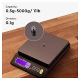 Bonvoisin Baking Scale 0.1 Gram Accuracy Digital Scale for Kitchen, Candle, Soap and Sourdough Bread Making, with Percentage Weighing Function, Weigh in Grams, Pounds and Ounces (10 lb) - Retail: $28