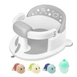 Baby Bath Seat for Babies 6 Months & up,Baby Bathtub Chair,Non-Slip Toddler Bath Support,Sit Up Bath Seat for Baby,Safe Infant & Newborn Bathtub Chair with Soft Cushion,Gray - Retail: $43