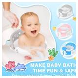 Baby Bath Seat for Babies 6 Months & up,Baby Bathtub Chair,Non-Slip Toddler Bath Support,Sit Up Bath Seat for Baby,Safe Infant & Newborn Bathtub Chair with Soft Cushion,Gray - Retail: $43
