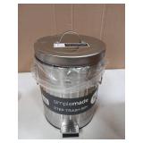 SIMPLEMADE Round Step Trash Can - 5 Liter / 1.3 Gallon - Stainless Steel Bathroom Wastebasket with Lid - Retail: $35