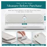 Large Faucet Mat for Kitchen Sink - Stone Drying Mat for Kitchen Counter, Diatomite Fast Drying Stone Sink Tray, Super Absorbent, Stylish Decor and Protector for Bathroom (Light Grey, 23.6" x 5.5") - 