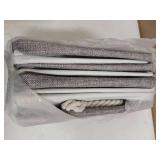 Temary Fabric Storage Baskets for Organizing, Grey Basket for Shelves, Collapsible Baskets with Handles for Shelves, Home, Closet (White&Gray) - Retail: $33