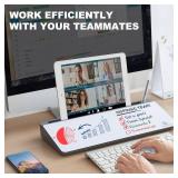 Small Desktop Glass Whiteboard Dry-Erase-Board - Computer Keyboard Stand White Board Surface Pad with Drawer, Desk Organizers with Accessories for Office, Home, School Supplies - Retail: $28