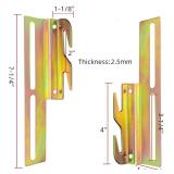 4Pcs 711 Hook Conversion Brackets with Hardware, Headboard Hook Set, Bed Frame Brackets Adapter - Retail: $20