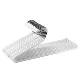 SLMT Pants Hangers for Women and Men - Open Ended Jeans Hangers for Closet Organization - Non Slip Trousers Hangers - Metal Clothes Hangers for Slacks & Blanket (10 Pack)