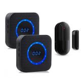 SanJie Wireless Door Chime for Business When Entering Door Entry Chime Door Bell with 800Ft Range Door Chimes When Door Opens for Home Door Alarm with Chime Adjustable Volume - Retail: $40