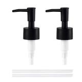 2Pack Pumps Lotion Soap Dispenser Replacement Pump for Your Liquid Soap, Lotion or Dish Soap Refill Dispenser Kitchen Bathroom Worktop Bottles 28/400 Thread Size (Black) - Retail: $6
