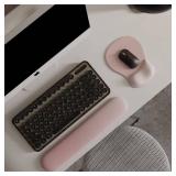 DEMON CHEST ErgoComfort Gel Wrist Rest Mouse Pad-Ergonomic Office Mousepad with Wrist Support-Non-Slip, Design Desk Accessories Mat for Home&Game Decor (02Pink Serenity) - Retail: $10