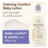 Aveeno Baby Calming Comfort Moisturizing Body Lotion with Relaxing Lavender & Vanilla Scents, Non-Greasy Baby Lotion, Nourishing Prebiotic Oatmeal, Paraben- & Phthalate-Free, 18 fl. oz - Retail: $12