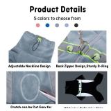 HDKUW Warm Small Dog Jumpsuit,Plush Fleece Puppy Onesie with D-Ring and Reflective Strips,Long-Sleeved Dog Cold Weather Coats for Small Medium Dogs Airy Blue M