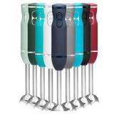 Chefman Immersion Stick Hand Blender with Stainless Steel Blades, Powerful Electric Ice Crushing 2-Speed Control Handheld Food Mixer, Purees, Smoothies, Shakes, Sauces & Soups, Midnight Blue - Retail: