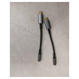 LERTOSEN 2 Pack USB C to 3.5mm Headphone Jack Adapter HiFi Audio Dongle, Type C to Aux Female Cable Cord Compatible with iPhone 17/16/15 Pro Max, Samsung S25/S24/S23, iPad Pro, Pixel, MacBook - Retail