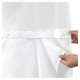 eachope 1 Pack Long Fabric Snap-in Shower Curtain Liner Replacement,Compatible with No Hook Shower Curtain with Snap in Liner, Removable & Water-Repellent,Machine Washable,70x60,White - Retail: $14