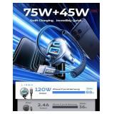 LISEN 90W for iPhone 17 16 15 Pro Max Car Charger USB C Fast Charge,Super Fast for iPhone 15 16 17 Pro Car Charger Type C Adapter Fit iPhone 17 16 15 Air ProMax Plus,Samsung S25/24,Pixel,Gifts for Men