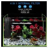 NO.17 Submersible Aquarium Internal Filter 15W, Adjustable Fish Tank Filter with 400 GPH Water Pump for 150-300 Gallon Fish Tank - Retail: $23