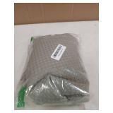 N&Y HOME Stall Waffle Weave Shower Curtain with Snap-in Fabric Liner & Hooks Set - 36" x 72" Small Shower Stall Size, Hotel Style & Mesh Top Window, Machine Washable - 36x72, Sage Green - Retail: $22