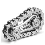 Cool Sprockets Fidget Chain Hand Roller, Assemble Fidget Spinner Ring Toys for Kids Adults, Metal Handheld Sensory Bike Chain Gears Cube, EDC Stress Relief Fidget Toy Kinetic Desk Office Gift - Retail