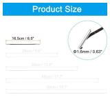 PATIKIL 6 Inch Elastic Barbed Cord, 50 Pcs 1.6mm Loop Stretch Round String with Metal Barb Fasteners for Hats Masks Menus Crafting Book, Black (16.5cm) - Retail: $8