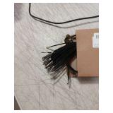 PATIKIL 6 Inch Elastic Barbed Cord, 50 Pcs 1.6mm Loop Stretch Round String with Metal Barb Fasteners for Hats Masks Menus Crafting Book, Black (16.5cm) - Retail: $8