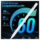 Stylus Pen for Touchscreen,Luntak Universal Magnetic Fine Point iPad Pencil for Android & iOS Smartphone and Tablet,POM Tip Stylus Pen for iPad/iPad Pro/iPhone/Samsung/Lenovo/Huawei and so on-White - 