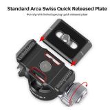 ULANZI U-80L Metal Ball Head Camera Mount Arca Swiss 360 Rotating with Quick Release Plate & Cold Shoe, 22lbs/10kg Load for 1/4" Tripod, Monopod, DSLR - Retail: $25