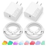 iPhone Charger Fast Charging, 2 Pack 20W USB C Wall Charger Block with 2 Pack MFi Certified 6FT Type C to Lightning Cables for iPhone 14 13 12 11 Pro Max XR XS X, iPad,AirPods Pro - Retail: $10