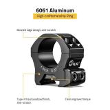 CVLIFE 1 inch Scope Rings Low Profile Precision Mount - Compatible with Picatinny Rails - 20mm Rifle Scope Mount - 2 Pieces - Retail: $17