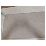 LEKEEPGO Ultra Thin Indoor Door Mat 17"x29", Low-Profile Door Mat Indoor Entrance, Non Slip Rubber Backing Inside Doormat Washable Welcome Front Entryway Dirt Trapper Entry Mat, Khaki - Retail: $15