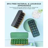 Pill Organizer 3 Times A Day - Acedada Weekly Pill Organizer 3X A Day, Large Pill Box 7 Day Medicine Organizer Pill Case, Pill Container Holder, Daily Pill Box 3 Times A Day, for Vitamin, Black Grey -