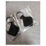 YWXTW [2 Pack] Silicone Case for Tile Mate 2024 / Mate 2022 Tracker Holder with Keychain, Anti Lost Soft Secure Protective Cover Finder for Keys, Bags, Cat Dog Collar Tag Accessories (Black+Black) - R