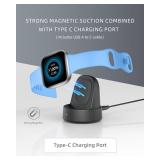 Vipcase Charger Dock for Fitbit Sense/Sense 2/Versa 3/Versa 4, Magnetic Watch Charger Stand with USB-C Cable, Accessories for Fitbit Smartwatches, Black - Retail: $13