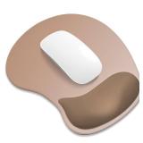 ITNRSIIET Ergonomic Mouse Pad, Cushioned Gel Wrist Rest, Non-Slip Base, Smooth Surface, Cute Multi-Color, 9.5 x 8.2 in, Soft Brown Gradient - Retail: $9