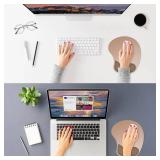 ITNRSIIET Ergonomic Mouse Pad, Cushioned Gel Wrist Rest, Non-Slip Base, Smooth Surface, Cute Multi-Color, 9.5 x 8.2 in, Soft Brown Gradient - Retail: $9