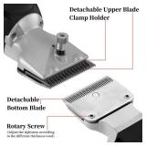 DUCKBOY Heavy Duty Clippers for Thick Coats Animals, 500W Professional Electric Shearing Machine for Horse Pony Cattle and Large Dogs Livestocks Grooming, 6 Speed & 2 Detachable Shearing Blades Tested