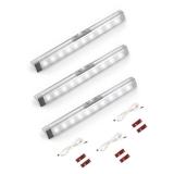 Joyzy 3 Pack Automatic Motion Sensor Closet Lights with Eye-Protection Design, LED Under Cabinet Wireless Lighting, Rechargeable Closet Lightings for Wardrobe Pantry Light - Retail: $42