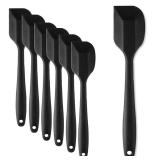 8 Pieces Silicone Spatula, 8.5 inch Non-stick Spatulas with Stainless Steel Core,Heat Resistant-500?, Food Grade Silicone, Dishwasher Safe, for Mixing,Cooking,Baking (Black) - Retail: $15