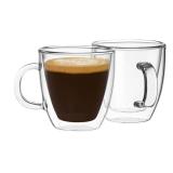 Mindful Design Double Wall Insulated Glasses Espresso Cups (Set of 2) - 5.4-Ounce Mugs - Retail: $13