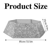 XmasExp Christmas Tree Collar 33.5 inch Sequin Tree Skirt for Christmas Holiday Home Decor Xmas Tree Ring Stand Base Cover Large Size 6 Piece Silvergrey - Retail: $30