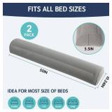 2Pack Inflatable Travel Bed Rails for Toddlers, Non-Slip Soft Flocking Blow Up Bed Rails for Kids | Toddler Bed Guard Rail for Full, Queen, King Size Beds, Portable Bed Bumper for Travel - Retail: $23