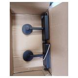 Kalium Wall Sconces Set of Two, Modern Vanity Lights with Double Clear Glass Shade Matte Black Indoor Farmhouse Wall Lights for Bathroom Living Room Bedroom Mirror Hallway Bulb E26 Base (2PCS) - Retai