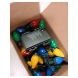 HGJ C7 60 LED Battery Operated Christmas Lights,Battery Powered Multicolor Waterproof Bulbs,21.3 FT 8 Modes with Auto On/Off Time for Xmas Tree Garden Patio Indoor Outdoor Christmas Decorations - Reta