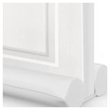Comfyanno Under Door Draft Stopper - Bottom Door Gap Filler & Seal - Fits 30 to 36 Door, Block Cold Air, Noise, Sound, Wind, Bugs, Easy to Install, Double Side Block, No Adhesive, White - Retail: $17