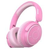 MIDOLA Kids Headphones Bluetooth 5.4 Wireless Volume Limited 85/94dB Hearing Protection Over Ear,68 Hours Playtime Foldable with Cable Aux Wired Built-in Mic for Toddler Child Travel School Pink - Ret