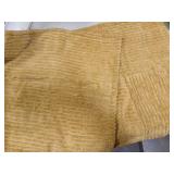 MIULEE Decorative Throw Pillow Covers for Couch Bed Livingroom 16x16 Inch Set of 2 Gold Boho Accent Throw Pllows Broadside Striped Patchwork Soft Corduroy Summer Pillowcases - Retail: $22